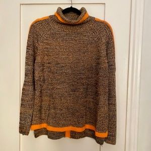 Turtle Neck Sweater of many colors with orange accents